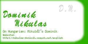 dominik mikulas business card